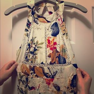 Fashion Nova Floral Halter Maxi Dress